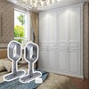 BQLZR 16mm Silver Zinc Alloy Chrome Plated Oval Wardrobe Closet