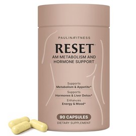 Paulina FITNESS Reset AM Metabolism and Hormone Support Supplement | Appetite Regulation, Metabolism Support, Enhanced Energy and Mood, Hormones | for Holistic Wellness | 90 Capsules