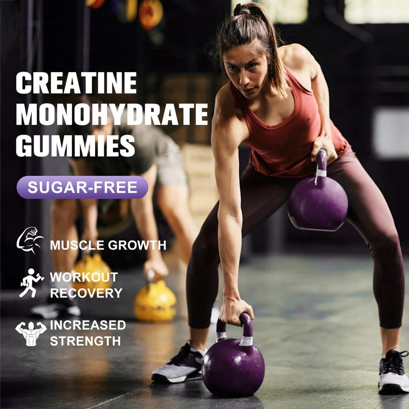 AlphaState Sciences Creatine Gummies - 4000mg Creatine with Calcium, Magnesium