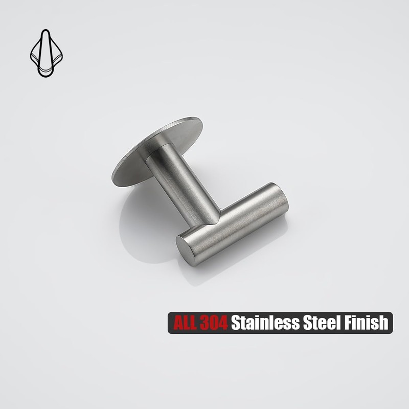 JQK Self Adhesive Towel Hook Brushed, No Drill Stick on