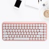 Ajazz Wireless Keyboard Bluetooth 84 Keys Retro Round Keycap Gaming