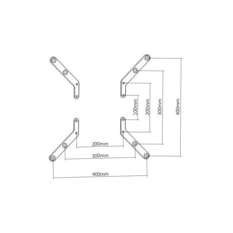 Part King® 300x300 or 400x400 VESA Adaptor Arms for Converting
