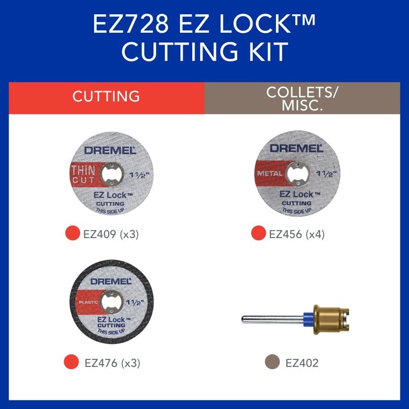 Dremel EZ728-01 11-Piece EZ Lock Cutting Accessory Micro Kit