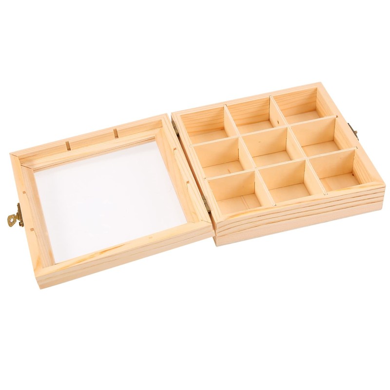 Juwacoo Tea Box with 9 Compartments, Tea Bag Organiser, Tea