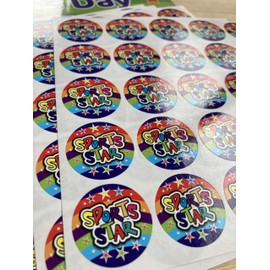 SuperStickers Sports Star Stickers. 28mm. Pack of 125.