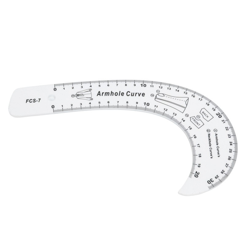 7Pcs Sewing Ruler Tailor Set Clear High Accuracy Scale Fashion