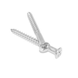 Wood Screws 5 x 70 Pack of 50 Stainless Steel A2 / V2A Raised Countersunk Wood Screws with Phillips Head PZ Pozidrive DIN 7995 Rustproof