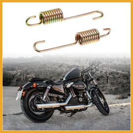 Partuto 4pcs 8cm Length Gold Tone Motorcycle Brake Pedal Return Spring Replacement