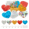 Beadthoven DIY 5 Pairs Glitter Heart Acrylic Dangle Earring Making