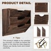 RattanView 3 Wall Wood File Organizer Hanging File Organizer for