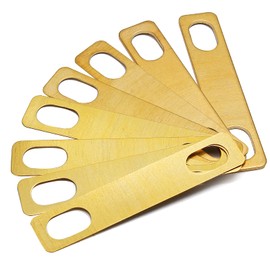 Zorveiio 8pcs Gold Guitar Neck Shims, Includes 4Pcs 0.2mm, 2Pcs 0.5mm and 2Pcs 1mm Thickness Brass Shims for Guitar and Bass Bolt-on Neck Repair Luthier Tools