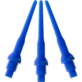 Viper Dart Accessory: Tufflex II 2BA Thread Soft Tip Dart Points, Blue, 100 Pack