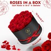 Impouo Forever Flowers,12 Roses In A Box，Real Preserved Roses，Birthday Gift