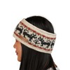 Pachamama Women Wool Ear Warmer Headband Fleece Lined Handknitted Black
