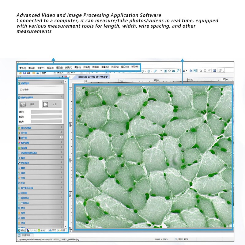 USB Microscope Camera 4K 8MP Digital Electronic Eyepiece with 0.5X