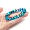 Gold Stone Luminous Hateruma Blue Firefly Glass Bracelet 0.4 inch