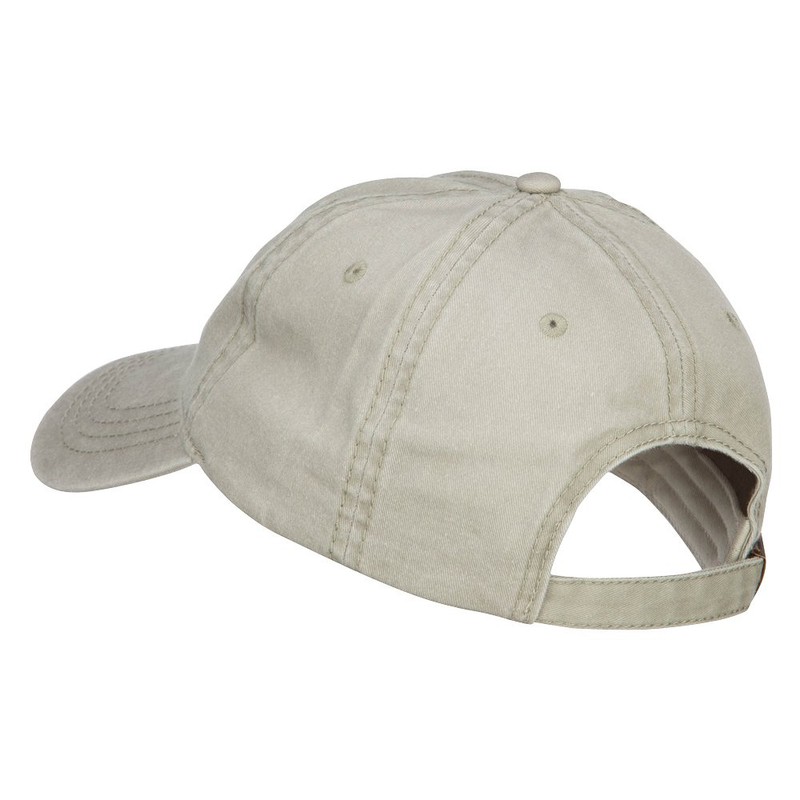 e4Hats.com Indiana State Flag Map Embroidered Washed Cap - Stone