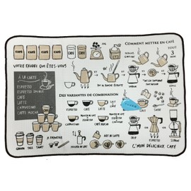 Made in Japan, Microfiber Water Absorption Drying Mat, Set of 4 Patterns, 11.8 x 15.7 inches