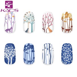KADS Nail Stamping Plate Charming Fall Scenery Tree Defoliation Nature Template Image Design Plates for Nail Art Decoration and DIY Nail Art (NA017)