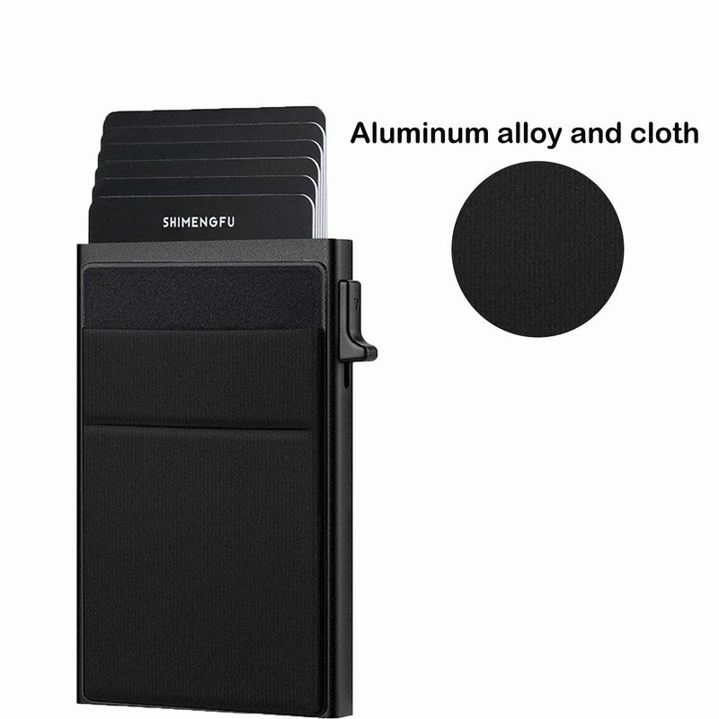 FDDU Men Women Aluminum Alloy Wallet Coin Pocket Magnetic Closure
