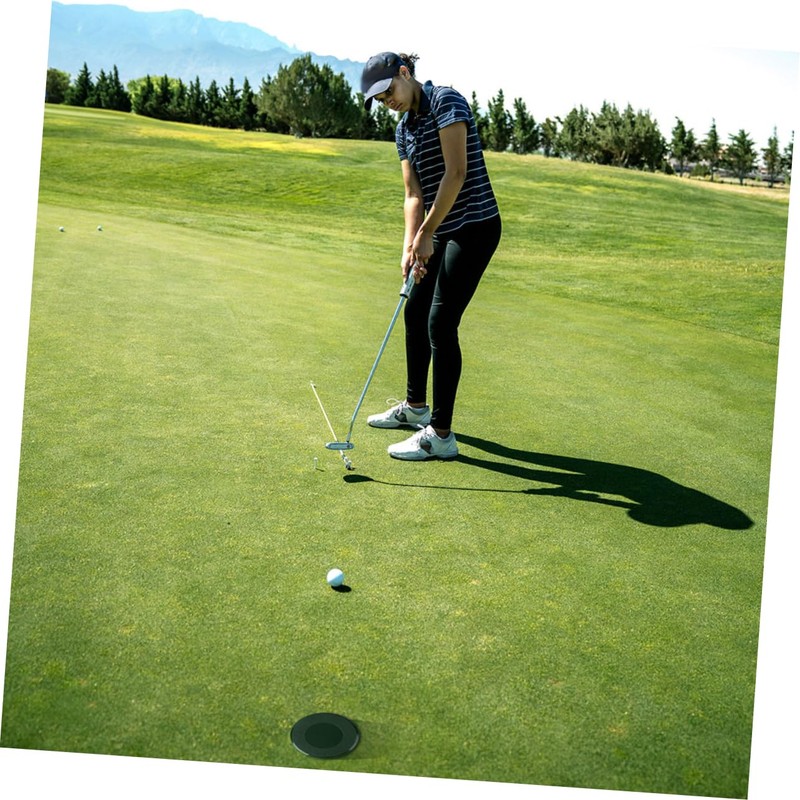KICHOUSE 2pcs Golf Hole Cup Covers Portable Golfing Accessories Durable