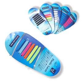 Antevia – Pack of 12 Elastic Shoe Laces for Adults and Children, Elastic Laces Multicolour, One Size