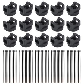 15pcs Magnetic Cable Zip Tie Base with 50pcs Heavy Duty Ties, Black Multipurpose Cable Ties Holder Cables Management for Home Office Car