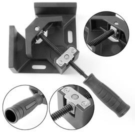 STAHLWERK WK 95-ST Sturdy Angle Clamp Corner Clamp Mitre Clamp Angle Tensioner Made of Aluminium for Workpieces Made of Metal, Wood, Acrylic, Plastic