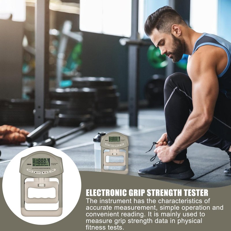 Digital Hand Strength Gauge, 90 kg / 200 lbs Grey