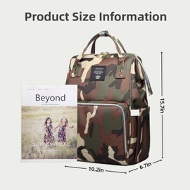 Armbq Camo Diaper Bag Backpack Multi-Function Diaper Bag for Baby Care Essentials Waterproof Travel Baby Bag for Mom Dad