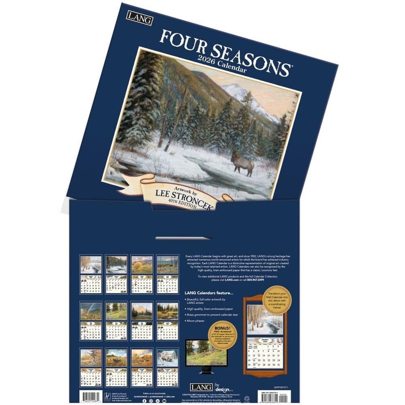 Lang Four Seasons 2026 Wall Calendar – 12-Month Calendar with