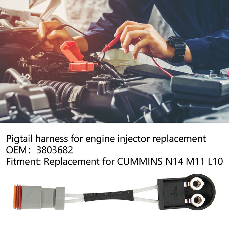 Injector Electrical Connector 3803682 ABS Wear Resistant Wiring Harness Replacement