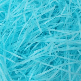 DIYASY Easter Basket Filler Shredded Paper,7 Oz Blue Crinkle Cut Paper Shred Filler Raffia Grass Tissue for DIY Gift Box Christmas Packaging Decoration