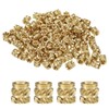 sourcing map 100pcs M4 Threaded Inserts Brass Heat Set Insert