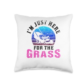 Lawn Care Gardener Gardening Lawn Mowing Im Just Here for The Grass Mower Mowing Lawn Cut Throw Pillow, 16x16, Multicolor