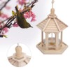Outdoor Durable Wooden Plastic Hanging Transparent Bird Feeder House Food