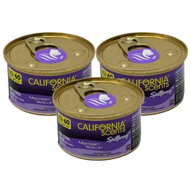 California Scents Spillproof Car Air Freshener - The Best Car Air Freshener and Odor Eliminator for Your Vehicle, Monterey Vanilla, 3 Packs