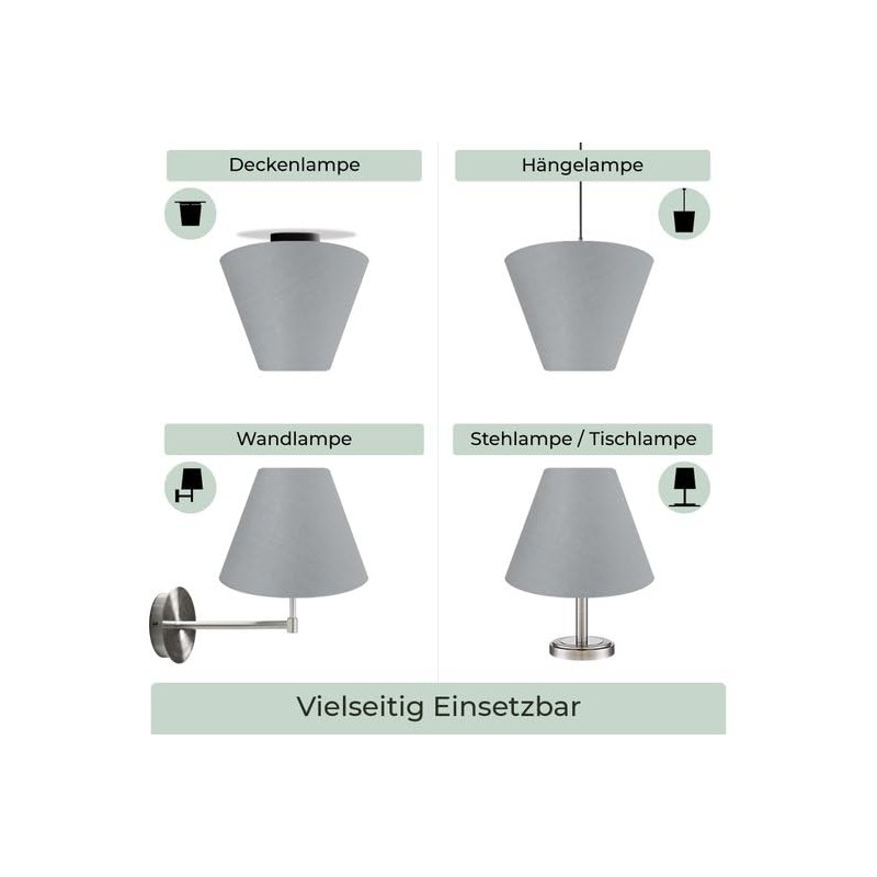 Wogati® Premium Lampshade E14/E27 Cotton | Colour: Printed/Size: S |