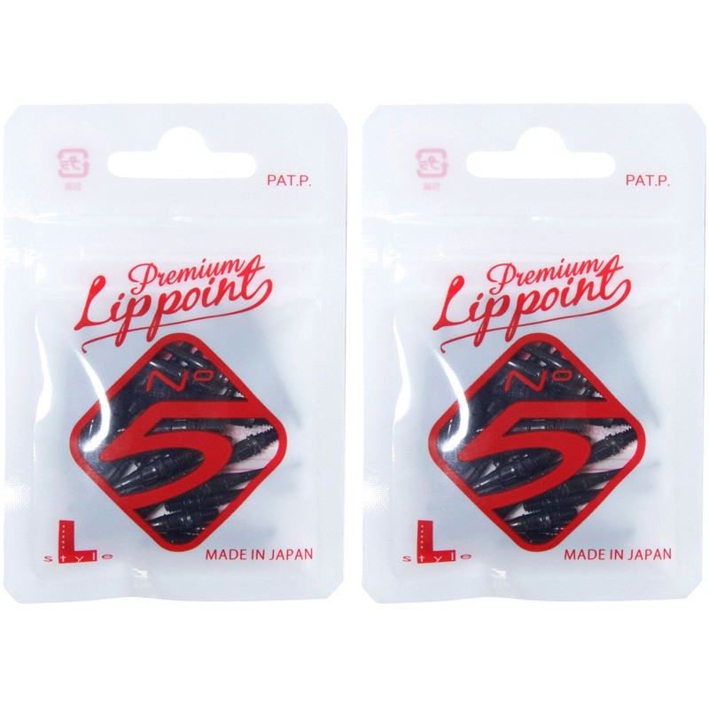 L-style Premium Lippoint Tips, No.5, Black, 60 Count (Pack of