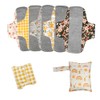 AIO Compresas menstruales de tela reutilizables y lavables, 5 unidades,