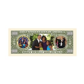 American Art Classics Michelle Obama - First Lady - First Family Million Dollar Bill in Currency Holder