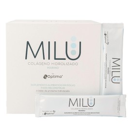 MILU | Colágeno Hidrolizado Marino - Granulado | Suplementos Alimenticios Sin Sabor - Sin Olor - Sin Azúcar | Piel, Cabello y Uñas | Sobres individuales de 8 g (1 caja)
