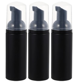 FRCOLOR 3 Pcs 50ml Plastic Foamer Pump Bottles Mini Travel Size Foaming Soap Pump Dispenser for Soap, Shampoo (Black)