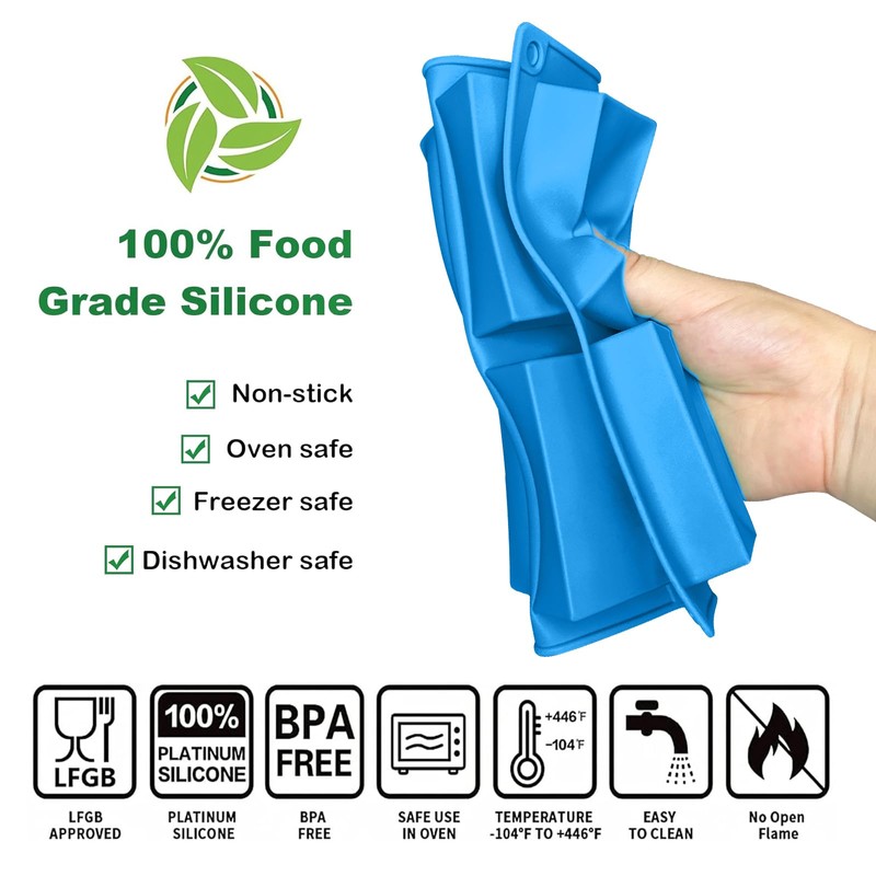 Sidosir Rice Krispies Silicone Mold for Rice Krispies Treats Baking,