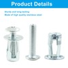 Waziaqoc 20Pcs M6 x 25 Hollow Door Anchor, Petal Expansion