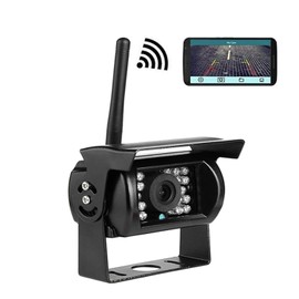 WiFi Car Rear View Camera RV Backup HD Camera 18 IRs Night Vision 120° Wide Viewing Digital Wireless Backup Camera IP Monitor for Android/iOS Device