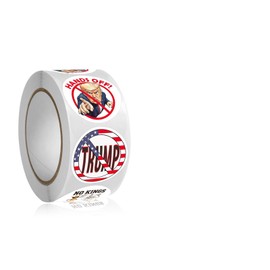 Anti Trump Stickers Roll No Kings 500Pcs - No Trump DumpTrump 2025 No Kings in America Against Vinyl Self-Adhesive Label Decals - Easy Stick Removeable for Scarpbook Window Tumblers Bumper Teens