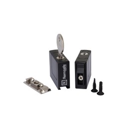 Remsafe Track Lock Sliding Window Safety Lock Black, Child Safety Window Lock, Aluminium Sliding Window Restrictor, Low Profile High Security Window Locks with Key