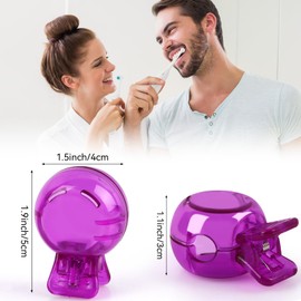 4 Pack Travel Toothbrush Head Covers Portable Toothbrush Protector Cap Brush Pod Case Protective Plastic Clip for Household Travel, Bathroom, Business, School, Camping