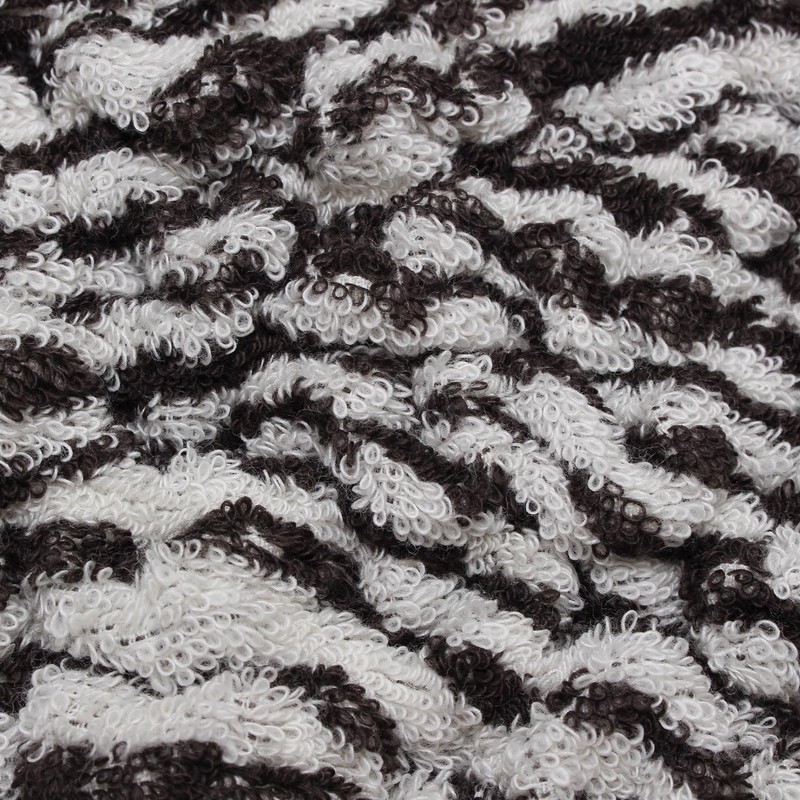 ecomoco モコモコアニマルフェイスタオル 4.Zebra-black MOAFT-04
